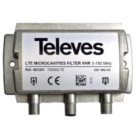 FILTRO LTE MICROCAVIDADES F TELEVES VHF/UHF C21-60