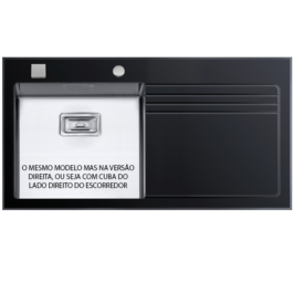 LAVA LOUÇA ESCOVADO DIREITO RODI – GLASS 105 PRETO