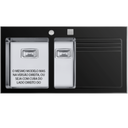 LAVA LOUÇA ESCOVADO DIREITO RODI – GLASS 100 PRETO