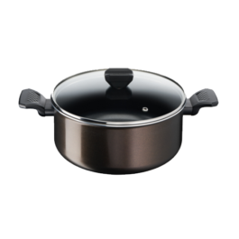 TACHO TEFAL EASY COOK & CLEAN 24CM + TAMPA VIDRO – B5544602